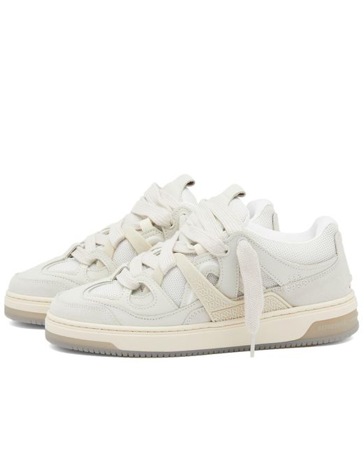Represent White Bully Leather Sneakers for men
