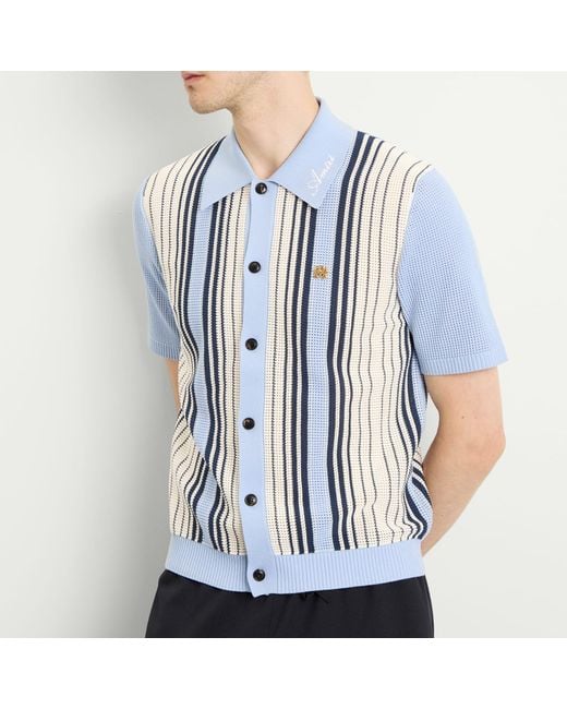 Amiri Blue Script Stripe Shirt for men