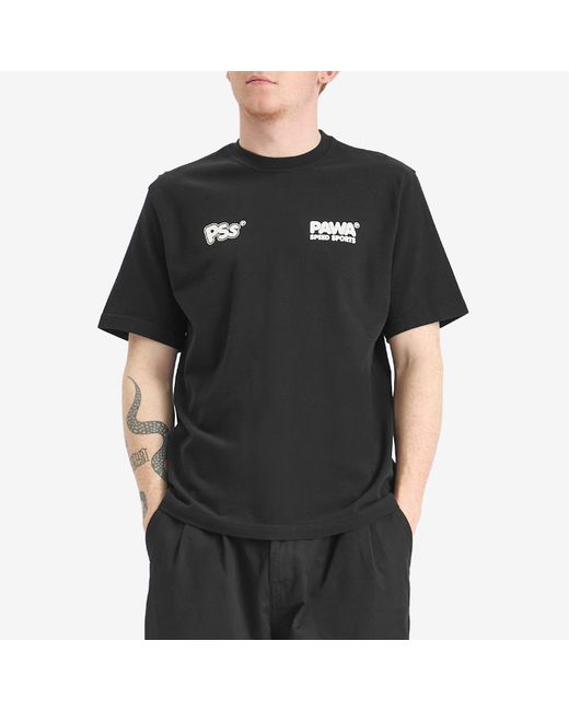 Pawa Speed Sports Black Burnout T-Shirt for men