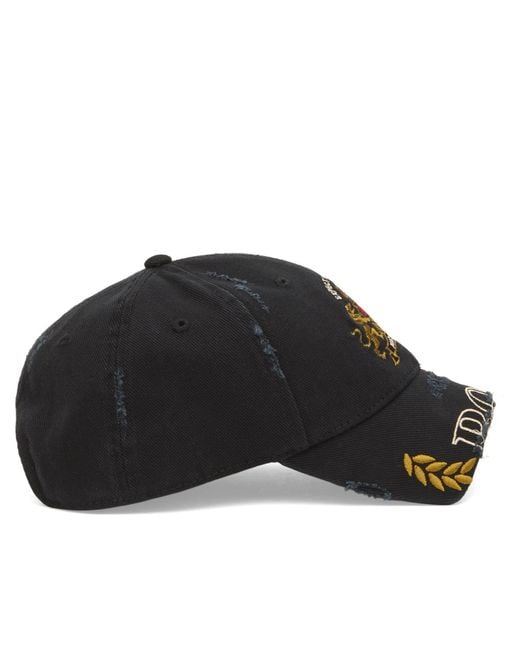 Martine Rose Black Cut Peak Cap