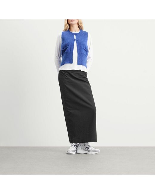 Beams Boy Blue China Button Knit Vest