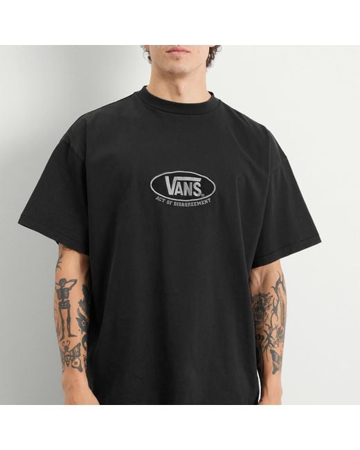Vans Black X A.O.D. Oval Logo T-Shirt for men