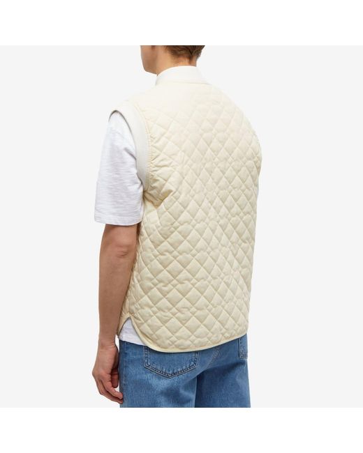 A.P.C. Natural Silas Quilted Vest for men