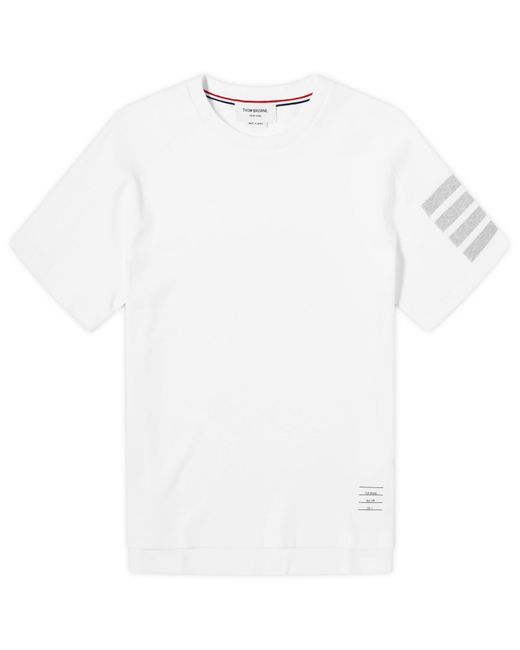 Thom Browne White 4-Bar Tonal T-Shirt for men