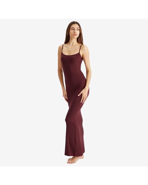 open lace back dress SKIMS Long Slip Dress