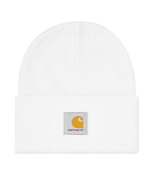 white beanie hat