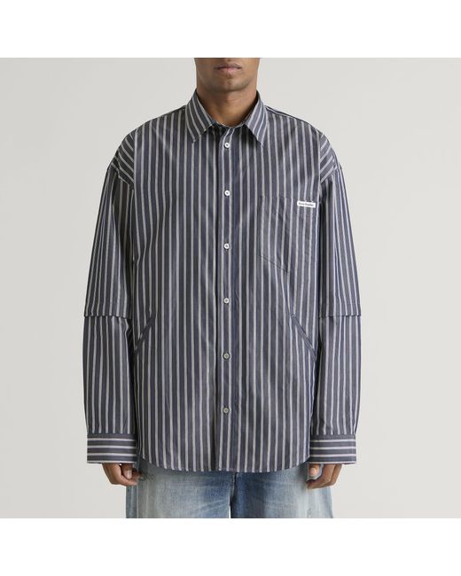 Acne Blue Satero Double Sleeve Shirt for men