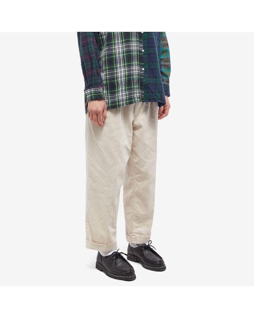 Beams Plus Natural End. X 'Ivy League' Two Pleat Corduroy Pant for men