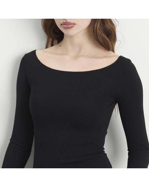 Entire studios Black Scoop Neck Bodysuit