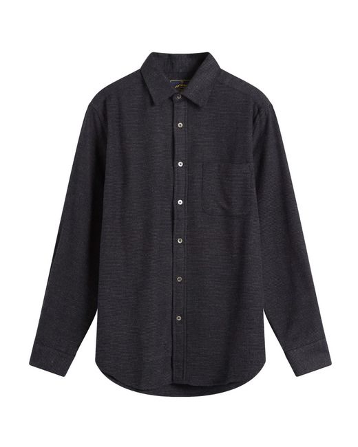 Portuguese Flannel Blue Sounds Micro Check Shirt for men