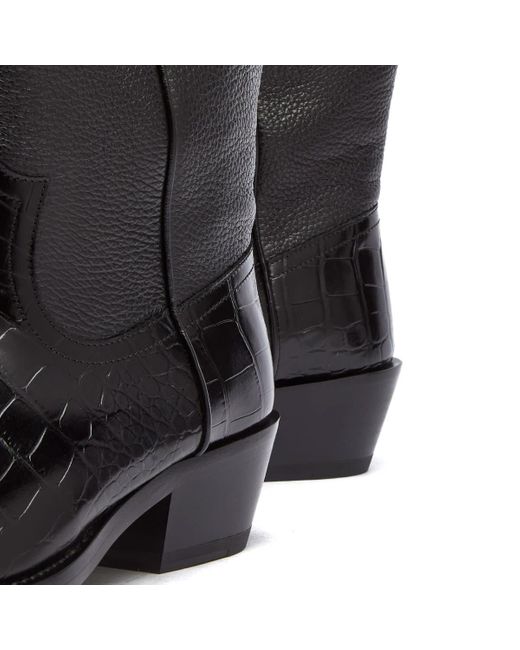 Martine Rose Cowboy Boot in Black | Lyst