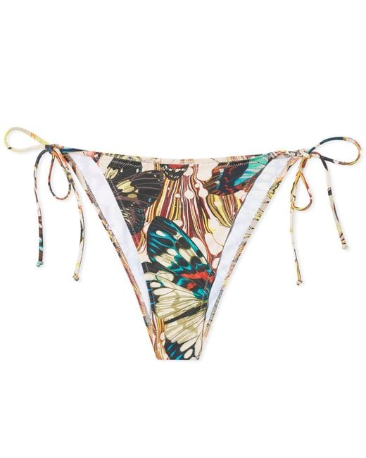 Jean Paul Gaultier White Butterfly Print Bikini Pant