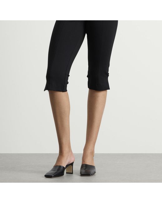Aeyde Black Blithe Square Toe Mules
