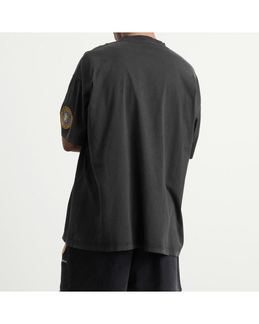 Balenciaga Black Uniform Merch Dry Jersey Oversized T-Shirt for men