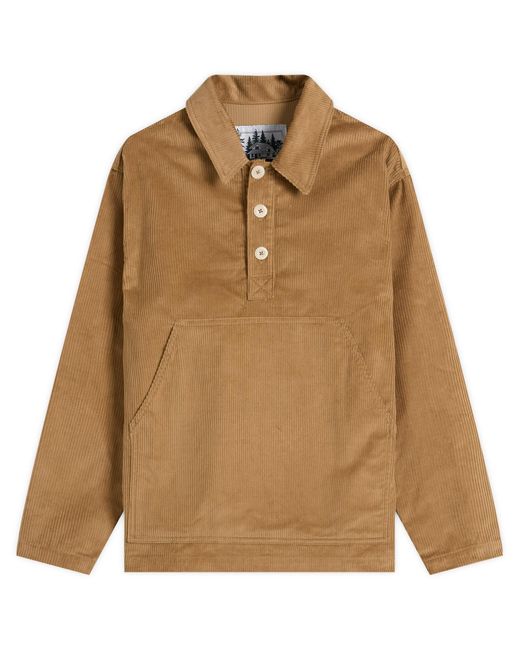 Cafe Mountain Brown Cord Leisure Popover Jacket for men