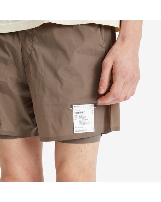 Satisfy Brown Techsilk 5” Shorts for men