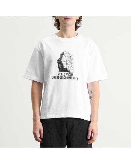 Mellow Clo White Slab T-Shirt for men
