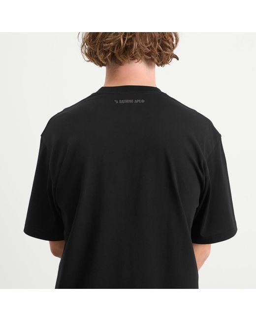 A Bathing Ape Black Spray Ape Head Logo T-Shirt for men