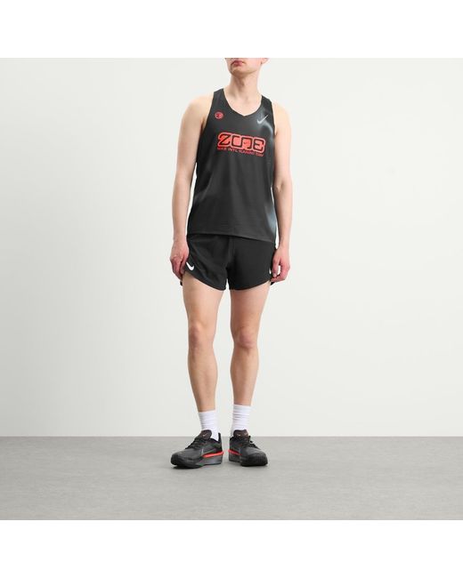Nike Gray Aeroswift Singlet for men