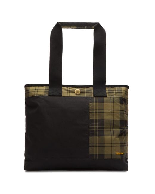 Barbour Black Mya Patchwork Tote Bag