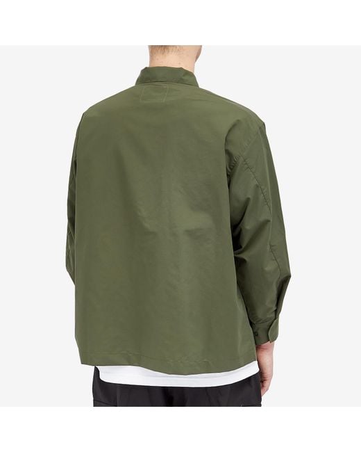 (w)taps Green 08 Nylon Overshirt for men