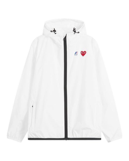 COMME DES GARÇONS PLAY White X K-Way Full Zip Packable Jacket for men