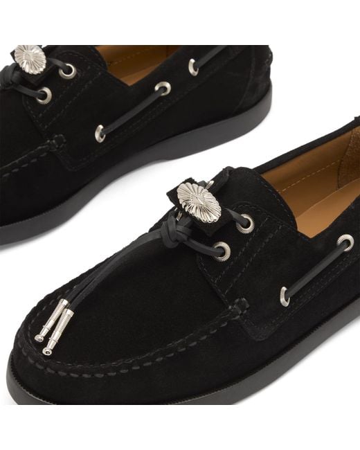 Toga Black Suede Loafers