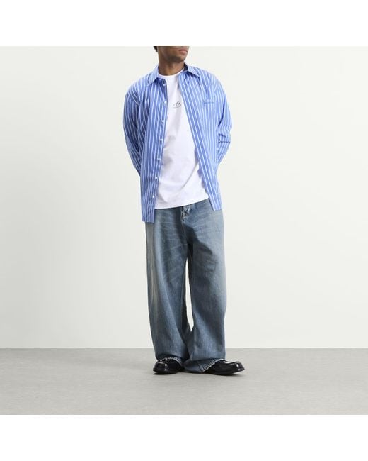 Balenciaga Blue Baggy Fit Japanese Twill Jeans for men