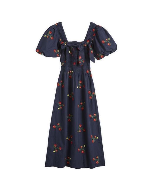 Damson Madder Blue Lauren Midi Dress