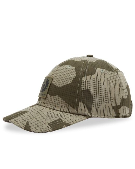 Belstaff Green Terrain Camo Patch Cap for men