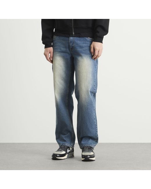 Dime Blue Relaxed Denim Jeans for men