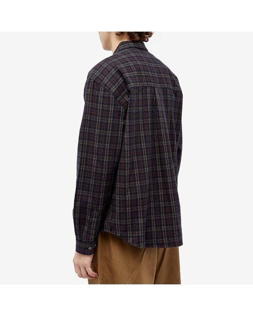 POLAR SKATE Black Mitchell Flannel Shirt for men