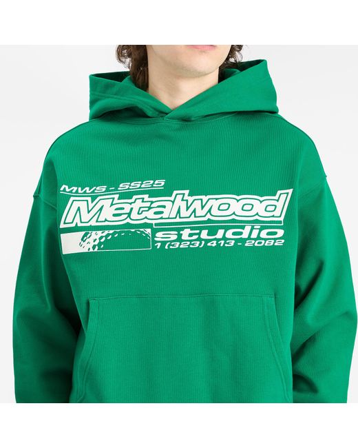 METALWOOD STUDIO Green La Brea Shop Hoodie for men