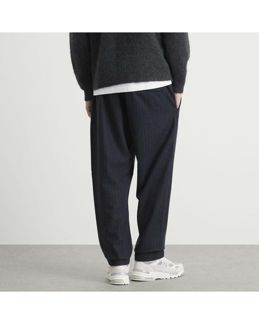 Folk Blue Pintuck Trouser for men