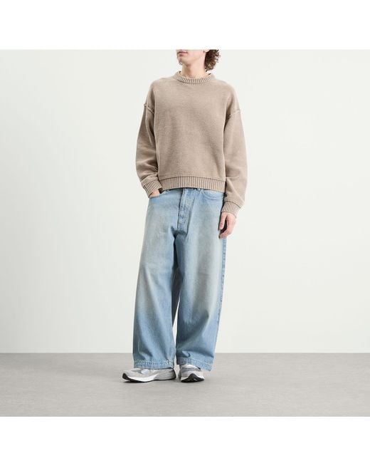 Beams Plus Blue Balloon Wide Denim Jeans for men