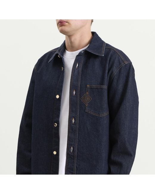 Casablanca Blue Raw Denim Shirt for men