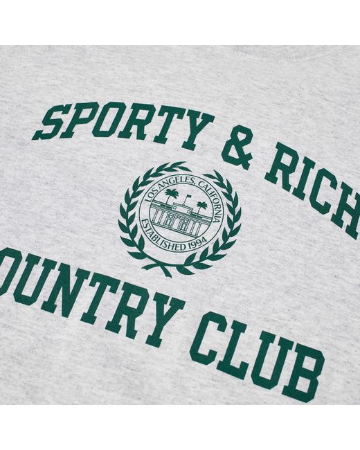 Sporty & Rich White Varsity Crest T-Shirt