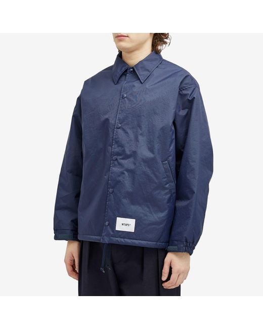 (w)taps Blue 07 Boa Lined Coach Jacket for men