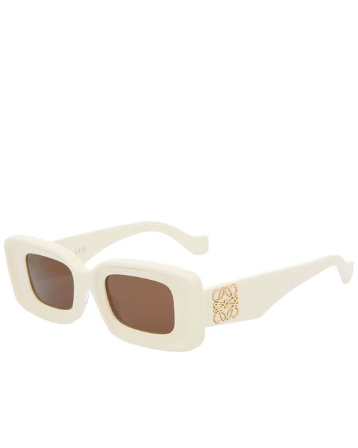 Loewe White Rectangular Sunglasses