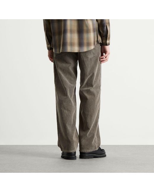 AURALEE Pigment Dyed Finx Corduroy 5P Pants in Grey for Men | Lyst UK