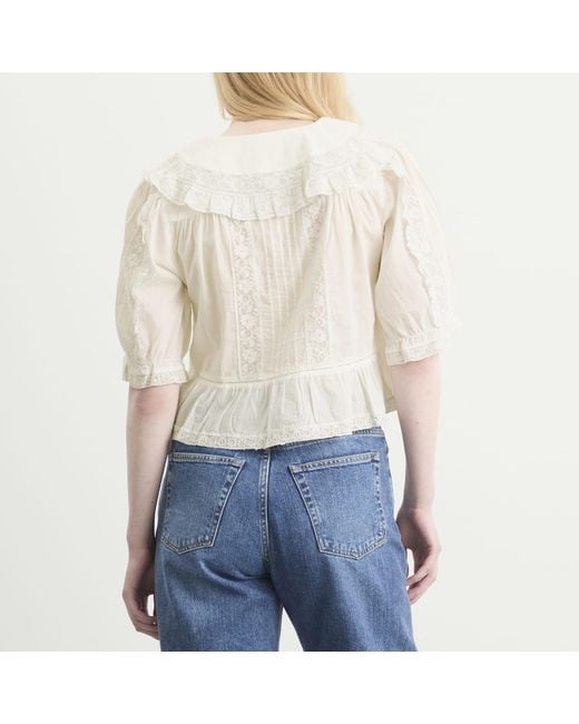 Rixo White Ellery Top