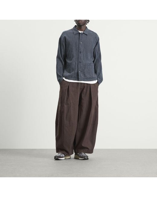 YMC Black Waffle Check Pj Shirt for men
