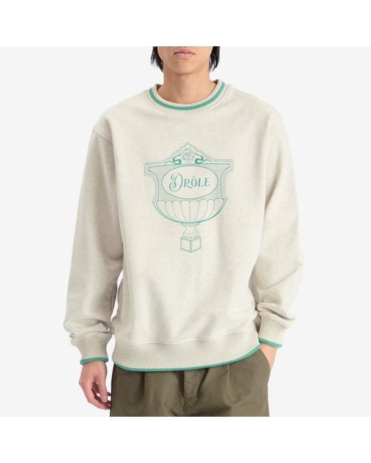 Drole de Monsieur White Drole Cup Sweatshirt for men