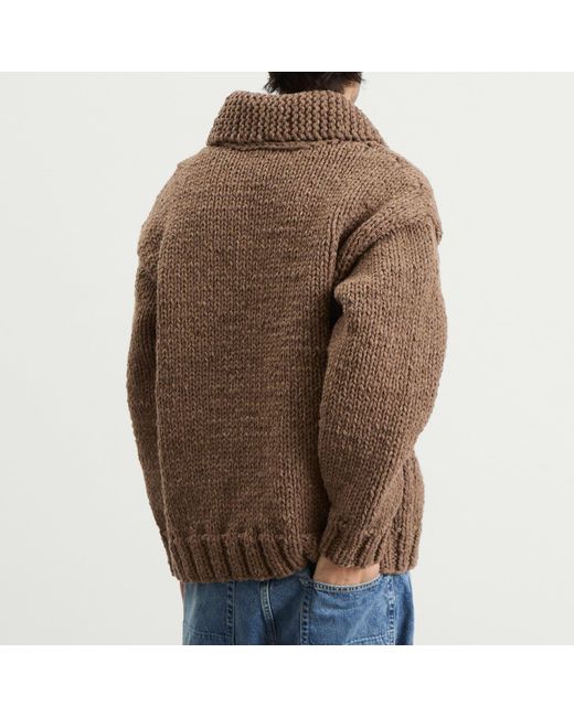 Visvim Brown Cowichan Hand Knit for men