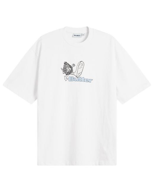 Butter Goods White Steppin' Logo T-Shirt for men