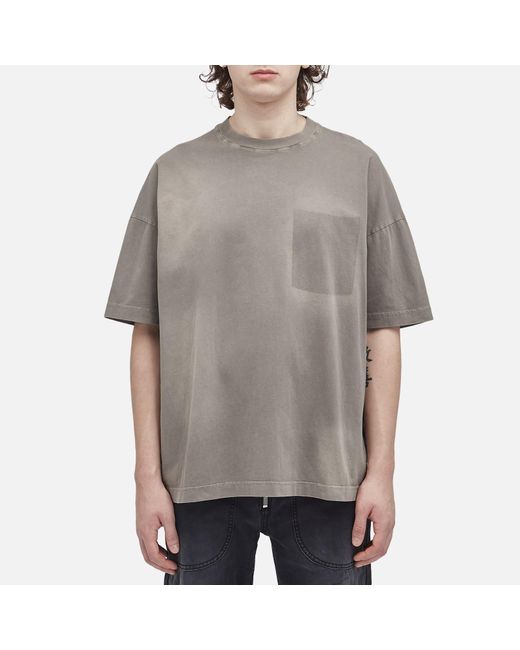 Cole Buxton Gray Pocket Fade T-Shirt for men