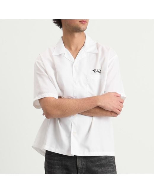 Neighborhood White Solid Hawaiian Shirt for men