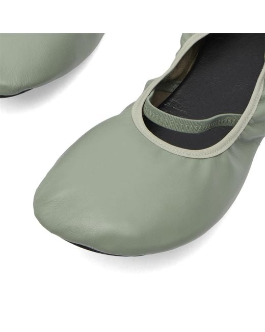 Alohas Green Naira Leather Ballet Flats