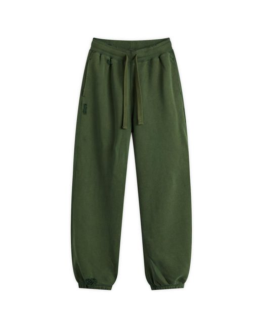 Cole Buxton Green Distressed Sweat Pants for men