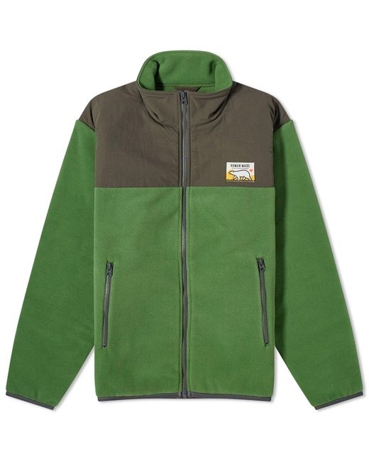 Human Made Green Fleece Jacket for men